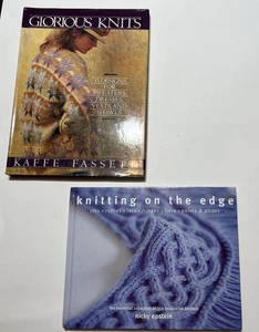 Knitting Book Lot (2) Glorious Knits & Knitting On The Edge  (BS2S2) - Picture 1 of 16