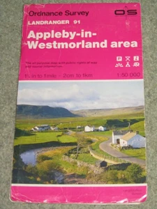 OS Ordnance Survey Landranger Map Sheet 91 Appleby in Westmorland - 1982 - Picture 1 of 2