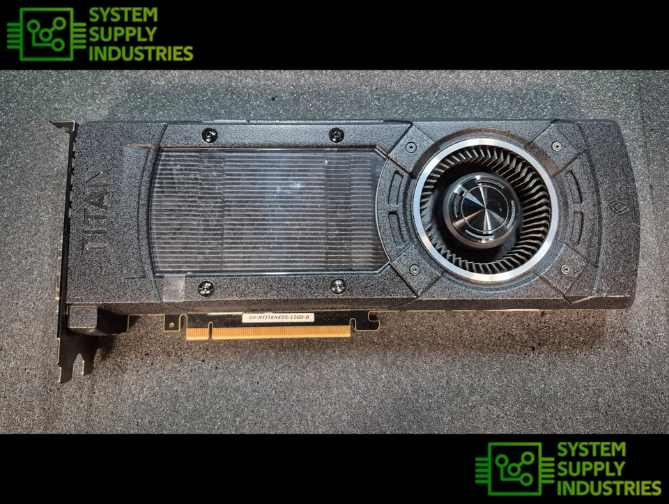 NVIDIA GeForce GTX Titan X 12GB GDDR5 GPU Graphics Card P/N: GV-NTITANXD5-12GD-B - Image 1 of 4