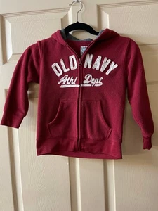 Youth Girls XSmall OLD NAVY Athl Dept Cranberry Colored Zip Up Jacket Hoodie - Picture 1 of 6