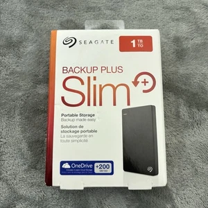 Seagate Backup Plus Slim Portable 1TB External HD Windows / Mac - Picture 1 of 4