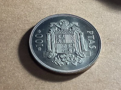 1975 SPAIN 100 PESETAS UNCIRCULATED WOTH LIGHT TONING # 514 - Image 1 of 2