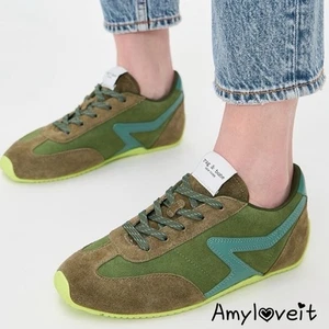 RAG & BONE Suede Retro Runner Slim Ultra Sneakers Size 38.5/8.5 New - Picture 1 of 10