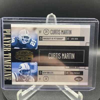 2006 Gridiron Gear PLAYER TIMELINE GOLD # PT-35 Curtis Martin NY JETS /500 HOF  - Image 1 of 2