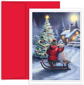 Holiday Brights Sammlung 16 Stück verpackte Weihnachtskarten mit Umschlägen, 7,8" x - Bild 1 von 2