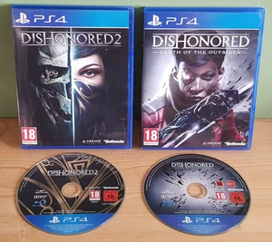 DISHONORED 2 & DISHONORED Death of the Outsider / 2x PS4 PlayStation 4 Games - Picture 1 of 2