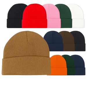Premium Knit Beanie Hat Men Women – Warm Cuffed Winter Cap – One Size Unisex - Picture 1 of 31