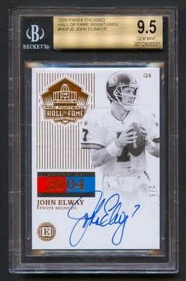 JOHN ELWAY 2020 HALL OF FAME HOF BRONCOS AUTÓGRAFO AUTOMÁTICO #2/5 BGS 9.5/10 - Imagem 1 de 2