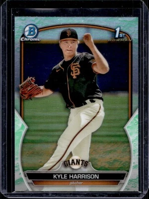 2023 Bowman Kyle Harrison Chrome 1st Lunar Glow Refractor #BCP-93 - Image 1 of 2