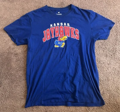 Kansas Jayhawks Shirt Mens Adult Large Blue KU NCAA - Image 1 of 3