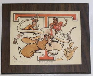 NCAA University of Texas Longhorns 1977 National Champions Plakette Earl Campbell - Bild 1 von 5