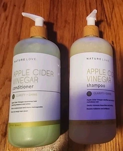 (2-Pk) Acondicionador Nature Love VINAGRE DE SIDRA DE MANZANA ACLARAR + BRILLO NUTRIR EL CABELLO - Imagen 1 de 4