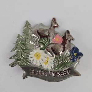 Vintage Pin Schwarzwald Deutschland Metall, Aluminium, 1,25" breit - Bild 1 von 3