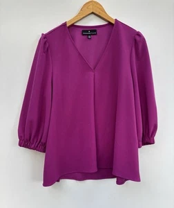 Tuckernuck Hollis Top XL Orchid Purple Shirt V Neck Blouse - Picture 1 of 5