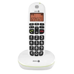 Set di 2 telefoni cordless DECT Doro PhoneEasy 100W Duo per senior bianco - Zdjęcie 1 z 6
