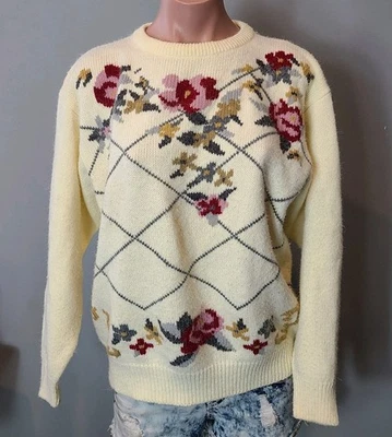 Suéter Pullover Floral Alfred Dunner Años 90 De Colección Casa Femenino Para Mujer Talla Grande Foto 1 de 4