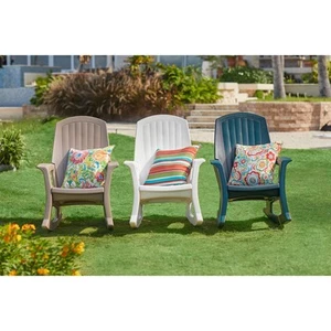 BrylaneHome Oversized 600 Lbs. Weight Capacity Resin Rocker - Picture 1 of 7