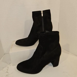 Marc Fisher Boots Womens Size 10 Black MFLIZZY Ankle Booties Block Heel - Picture 1 of 15