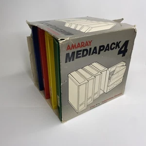Vintage Amaray Mediapack 4 Diskette Storage Box 5.25" Floppy Disk Organizer USA - Picture 1 of 8