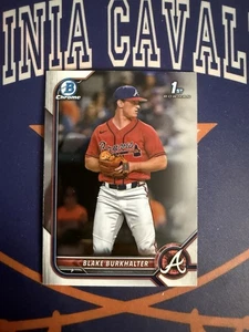 Bowman Draft Blake Burkhalter 2022 #BDC-10 cromo paralelo 1st Atlanta Braves RC - Imagen 1 de 4