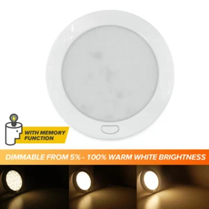 12V 5" LED Ceiling Panel Light RV Trailer Boat Overhead Lamp Dimmable Warm W - Picture 1 of 8