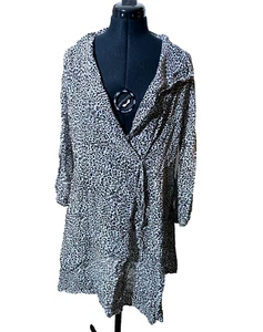 Masai Dress Women Extra Large Animal Print Short Wrap Long Sleeve Size XL - Picture 1 of 6