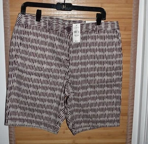 Ann Taylor loft Original Purple & White Womens Bermuda Shorts Sz 10P New $49.99 - Picture 1 of 5