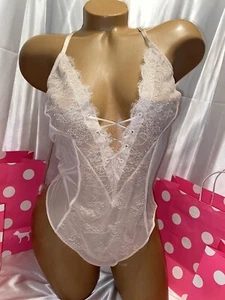 Victoria's Secret Teddy Strampler Cheeky Sheer Nude Large - Bild 1 von 2