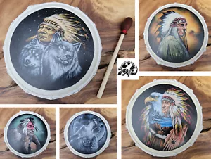 Schamanentrommel Rahmentrommel Indianer Hand Trommel Indian Drum Durchm. 30 cm - Bild 1 von 8