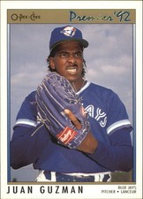 1992 O-Pee-Chee Premier Toronto Blue Jays Baseball Card #168 Juan Guzman