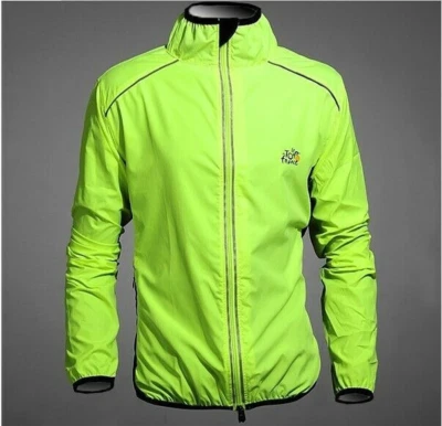 Mens Outdoor Long Sleeve Running Cycling Anti-Wind Jacket Jersey Bike Rain Coat - Image 1 of 4