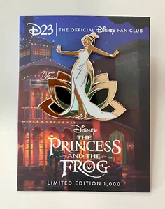 Disney D23 Exclusivo Prendedor Tiana La Princesa y la Rana Prendedor LE 1000 NUEVO - Imagen 1 de 3