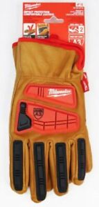 NEW Milwaukee-48-22-8772 Impact Cut Level 3 Goatskin Leather Gloves - 9" - Large