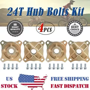 4PCS 24T Rear Wheel Rim Hub & Bolts For 110cc 125cc 150cc Quad Bike ATV Go Kart - Picture 1 of 6