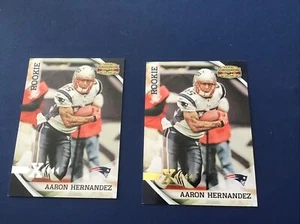 2010 AARON HERNANDEZ Patriots Panini Gridiron 2x ROOKIE card #151 argento/oro # - Foto 1 di 3