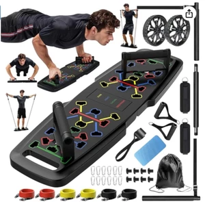 Push up Board,Home Gym,Portable Exercise Equipment,Pilates Bar and 20 Fitness Ac - Picture 1 of 6