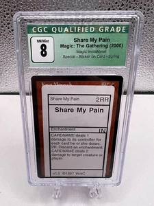 Carta Share My Pain MTG Invitational Playtest classificata CGC stampa errata/rarità - Foto 1 di 2