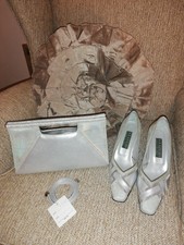 pale green shoes and bag