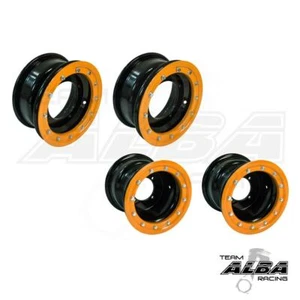 YFZ 450 450R Front Rear Wheels Beadlock 10x5 9x8 Alba Racing OEM Matte BO41 - Picture 1 of 6