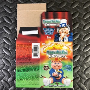 Cubo de basura para niños 2020 cromado 3 caja vacía Blaster Topps - Imagen 1 de 2