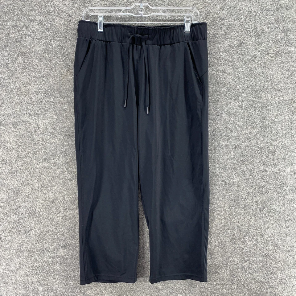 32 Degrees Activewear Track Pants Women S Small Black High Rise Drawstring - Image 1 of 4