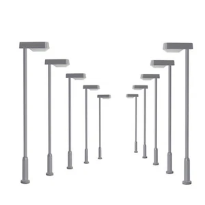 10 Stck. Modellzüge N Maßstab 1:160 Metalllampe Straßenbeleuchtung hellweiß LEDs - Bild 1 von 6