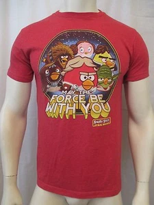 ANGRY BIRDS STAR WARS ED. CREW NECK T-SHIRT SIZE SMALL 60/40 SOFT FEEL COTTON - Picture 1 of 4