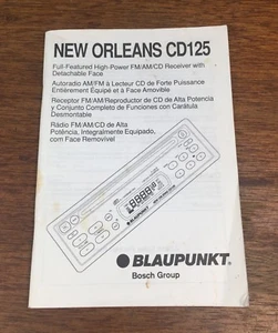 Blaupunkt New Orleans CD125 Owner's Operator's Manual for Porsche - Picture 1 of 3
