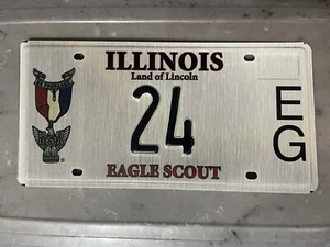 ILLINOIS LOW NUMBER LICENSE PLATE 24 EG EAGLE SCOUT - Picture 1 of 3