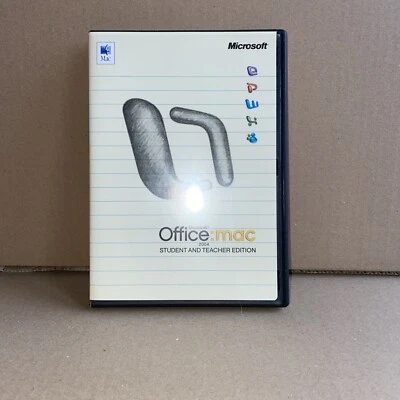 Microsoft Office Mac 2004 Student and Teacher Edition Software 3 keys w/ booklet - Image 1 of 4