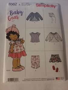 (GY) Simplicity 8562 Babys Baby Jacke Zylinder Mütze Schuhe Rock Capri Gr. XXS-Large - Bild 1 von 1