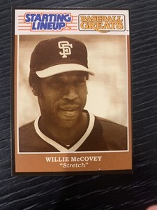 WILLIE McCOVEY 1989 KENNER STARTING LINEUP BASEBALL GREATS CARD - GIANTS