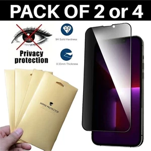 iPhone 15 Series Tempered Glass Screen Protector 2pk 4pk Anti Spy For Apple - Picture 1 of 8