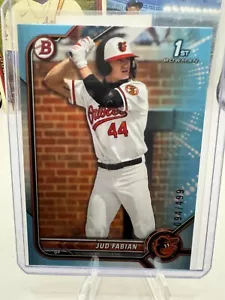 2022 Bowman Draft - Jud Fabian #BD-114 Sky Blue /499 (RC) - Picture 1 of 2